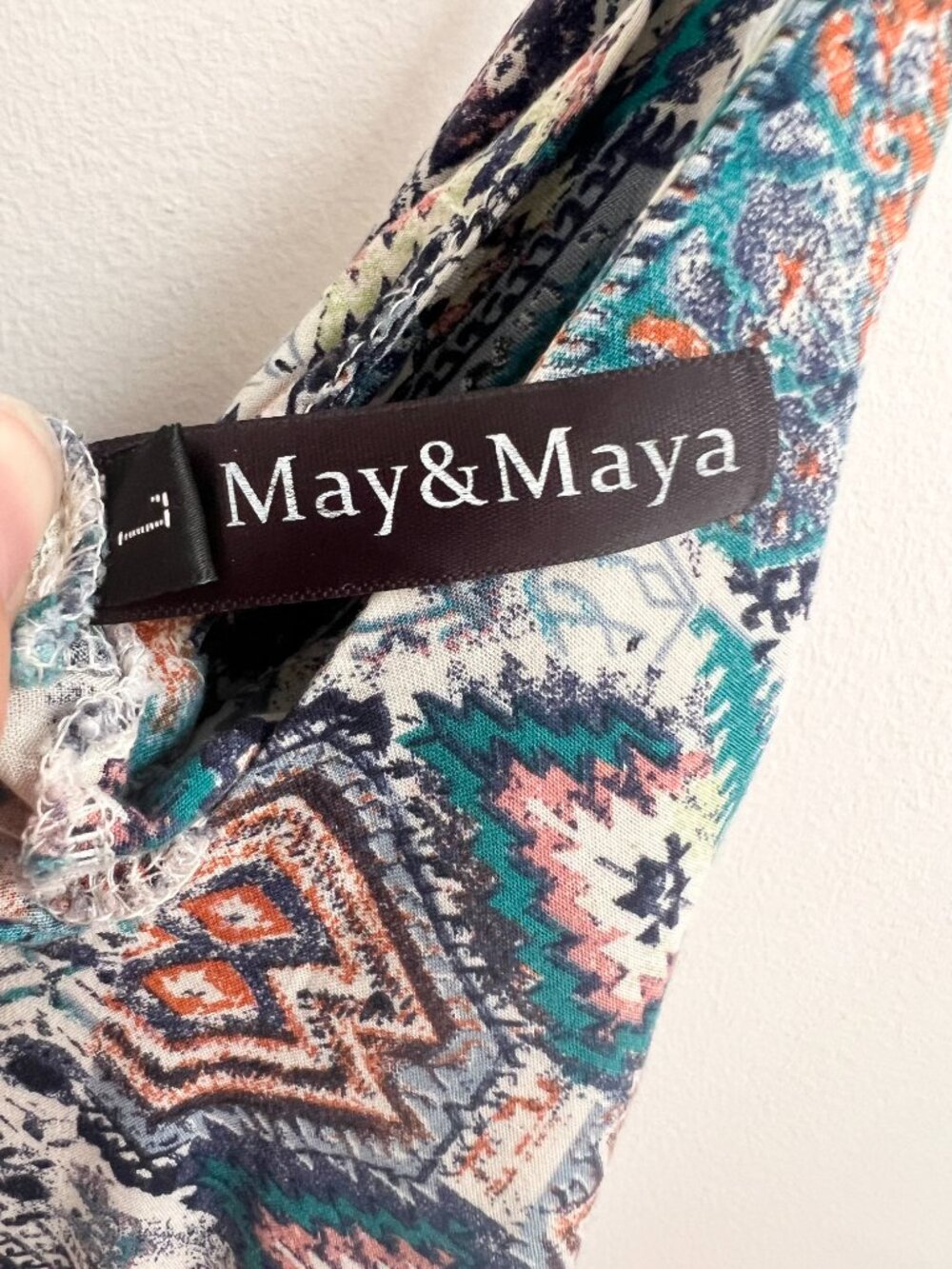 May & Maya Boho Geometric Parachute Dress Midi Pockets Aztec - Picture 8 of 8